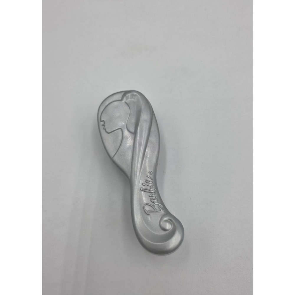 Barbie Hair Brush Silver Gray V9517-2009 Plastic Beauty‎ Head Accessory 3.5"